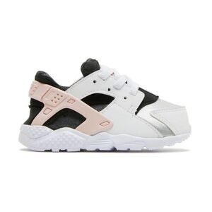 Nike Huarache Run TD Grey Fog Pink Foam Girls Toddler Shoes 704950-115 Size 6C
